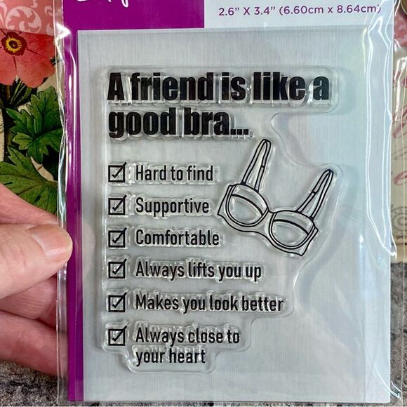 Crafter's Companion Clear Stamp NWT A Good Friend 1 Piece Handmade Cards - Picture 3 of 4